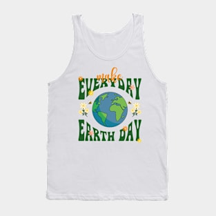 Retro Groovy Make Everyday Earth Day 2024 Cute Save Our Planet Tank Top